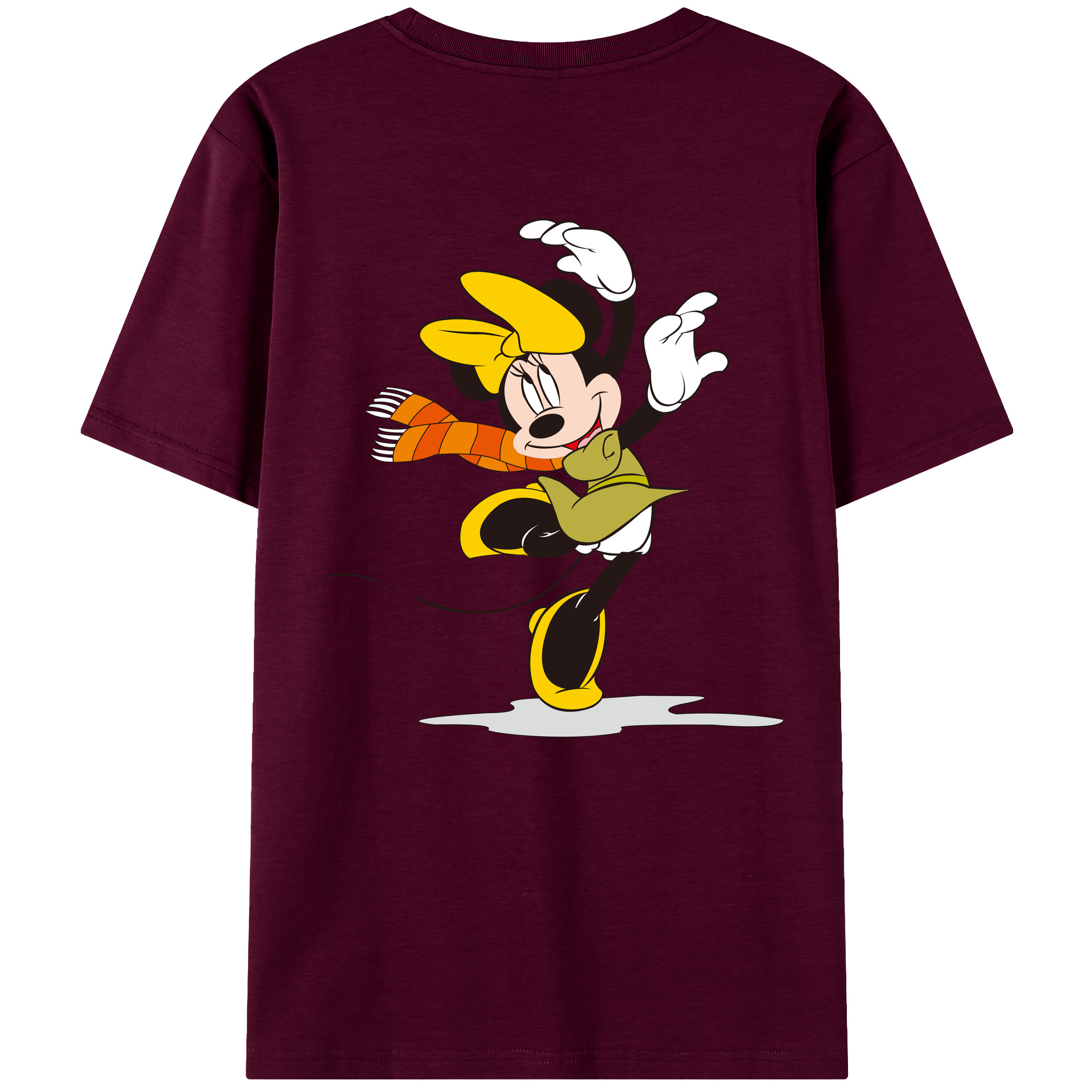 （画像用） ミッキーマウス Mickey Mouse レディース半袖Tシャツ(バックプリント)